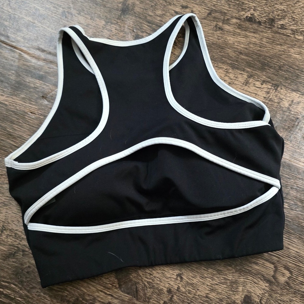 ASTORIA ACTIVEWEAR Sports Bra Womens Large Black Excellent High Neck‎ Racerback - Picture 2 of 8